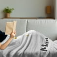 thumbnail image 3 of Japanese Cat Soft Flannel Fleece Throw Blanket, Maneki Neko Typography White Cat Prospering, Cozy Plush for Indoor and Outdoor Use, 50" x 70", White Coconut, by Ambesonne, 3 of 5