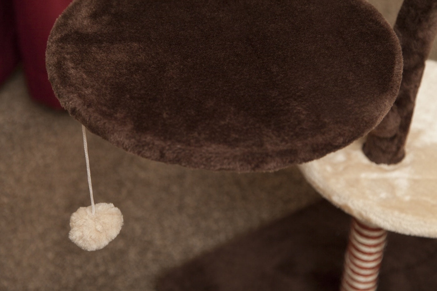 IRIS 4 Tier Plush & Wicker Cat Tree, Brown
