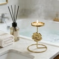 thumbnail image 6 of ROLKFUK Gold Rotating Candle Holder, Floral Butterfly Iron Candelabra for Tealights, Romantic Dinner Table Centerpiece Decor, 6 of 6