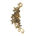 thumbnail image 6 of Grandest Birch 1Pc Women Carved Rose Flower Ear Cuff Clip On Earring No Piercing Helix Jewelry Alloy Silver, 6 of 7