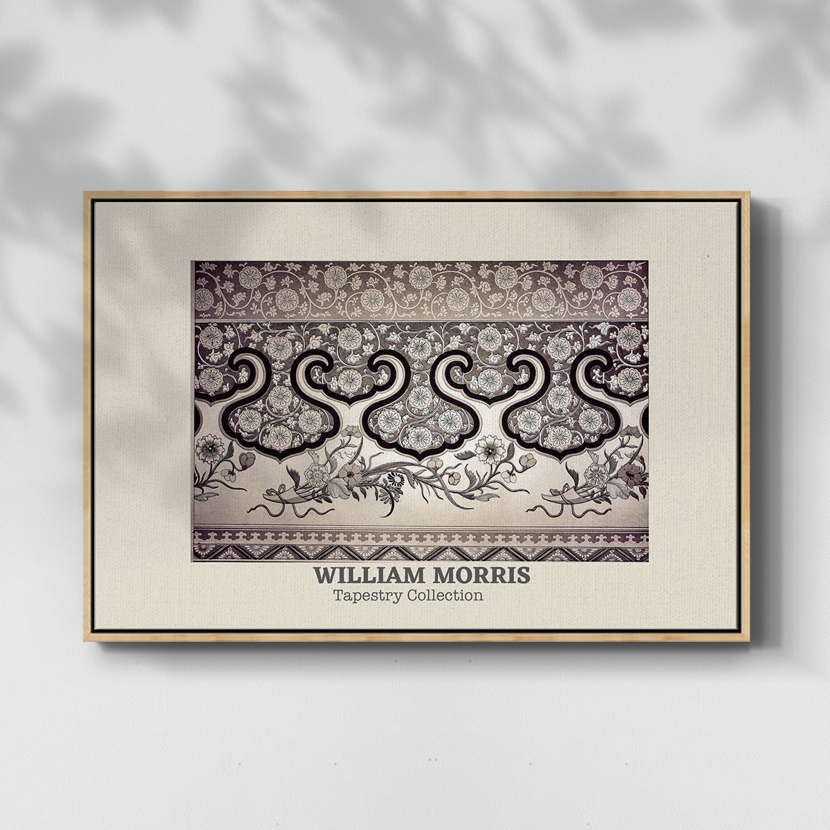 Vintage Abstract Print-XXXIII Framed in Natural Wood Wood Gallery Wrapped Canvas 17 in. x 25 in.