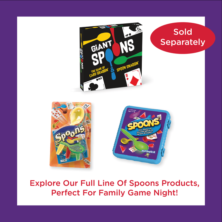 PlayMonster Spoons in a Case Fun Family Card Game 3-6 Players Ages