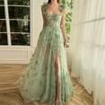 thumbnail image 5 of Corset Long Tulle Prom Dress with 3D Butterflies Sexy Slit Ball Gown Evening Dresses Party Wedding Formal 2024 Women Formal 0313, 5 of 5