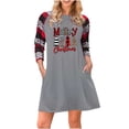 thumbnail image 2 of BLTIBY Christmas Sweatshirt Dress for Women 2024 Xmas Print Winter Fall Round Neck Soft Casual Long Sleeve Fashion Pullover Dresses Outfit with Pockets Trendy Gray M, 2 of 8