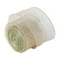 thumbnail image 3 of hulanddfd Christmas Ribbons, 78.7in Gold and White Composite Linen Printing Ribbon for Tree Decorations Crafts Gift Wrapping Wreath Garland Bows D, 3 of 3