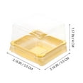 thumbnail image 2 of EIMELI  50pcs Plastic Square Moon Cake Boxes Egg-Yolk Puff Container Golden Packing Box (Small), 2 of 6