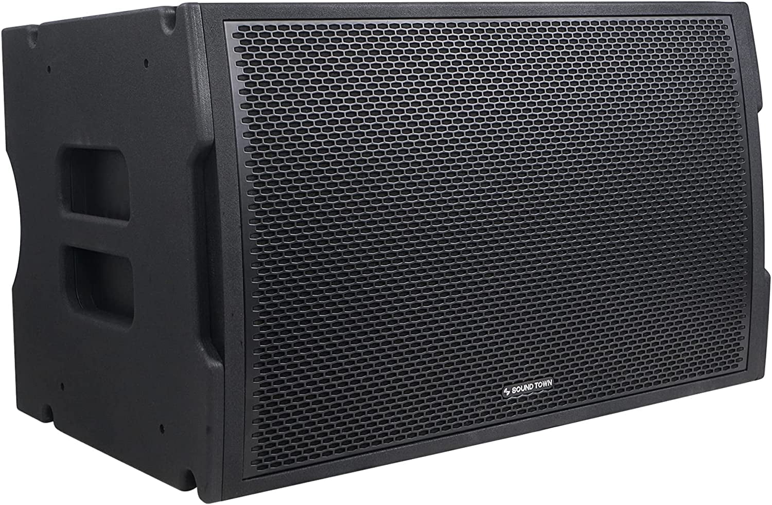Sound Town 18" 1800W Water-Resistant Passive Line Array Subwoofer with 4.5" Voice Coil, Carbon Fiber Cone, Black (ZETHUS-IP118S)