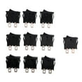 thumbnail image 1 of 10Pcs AC 125V/12A 250V/10A SPST 2P 2 Position Mini Rocker Switch Black, 1 of 4