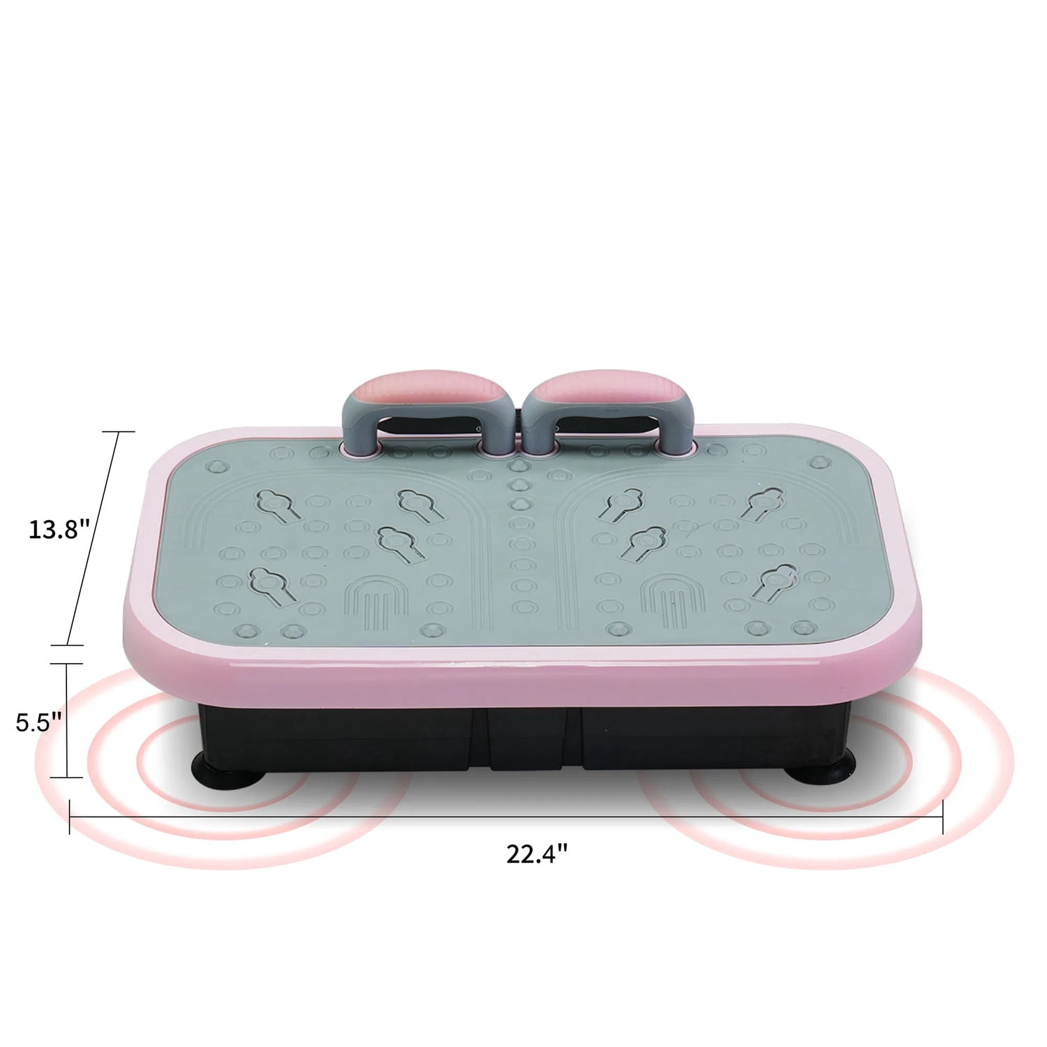 Whole Body Vibration Plate Exercise Machine with Dual Handles, 120 Speed Levels Fitness Platform for Weight Loss Lymphatic Drainage Home Gym Workout