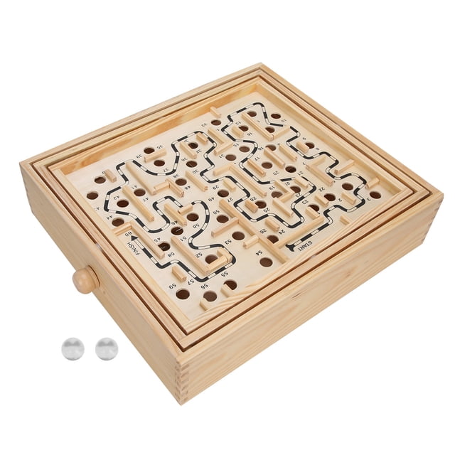 Juguete de Laberinto de Madera, Juguete de Juego de Laberinto de Mano Cómodo, Esquina Redonteada Moliendo Suave para Niños Adultos