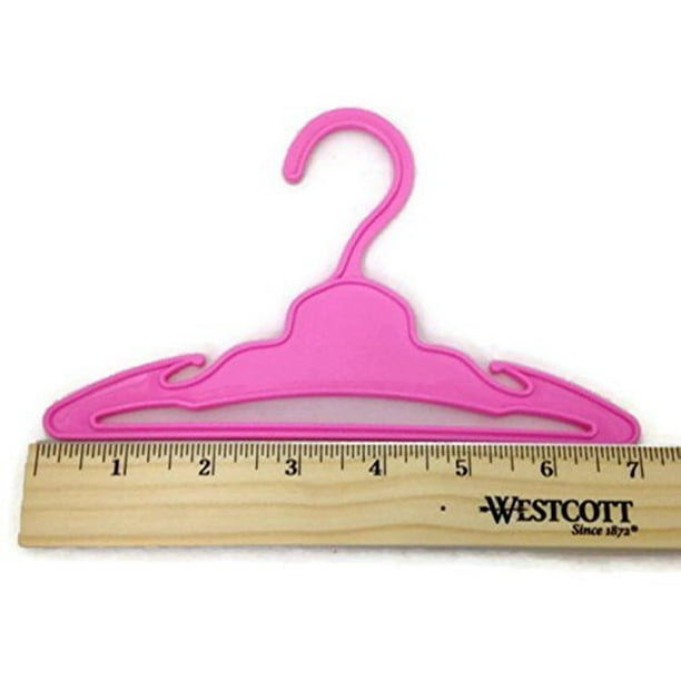 Doll Hangers Set of 24 Pink Plastic Hangers with Slit Fits 18