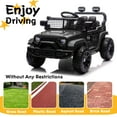 thumbnail image 5 of Xuanlur 24V Ride on Toys with Parents Control, Ride on Truck Car with Four-Wheel Suspension, Electric Vehicles for Kids, Power Display, Bluetooth, MP3, Music, LED Headlight, 1.86-3.11MPH (Black), 5 of 8