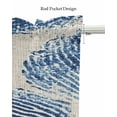thumbnail image 5 of Blue Striped Kitchen Valances for Windows Farmhouse Linen Window Valance Curtain for Living Room Window Treatment Modern Minimalist Abstract Art Vintage Valance Rod Pocket Topper Drape, 42 x 12 Inch, 5 of 6