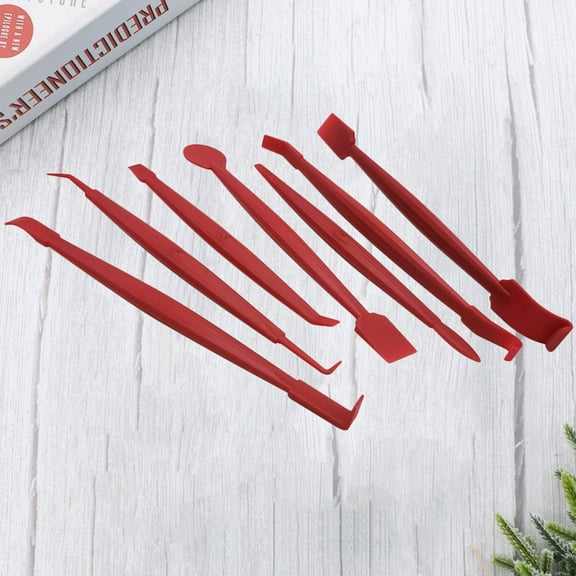 EXHUMKY 1Set Auto Car Accessories Tool Kit Red PP Car Window Tint Tool with Squeegee and Cutter
