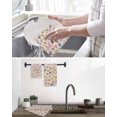 thumbnail image 5 of Easter Kitchen Dish Towels for Drying Dishes Set of 4, Spring Colorful Rabbit Ears Eggs Flowers Carrots Waffle Weave Microfiber Hand Tea Bathroom Towels Quick Dry & Absorbent Towel 15.7x23.6, 5 of 7