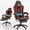 Red, variant on Mr IRONSTONE Ergonomic Gaming Chair with Massage Lumbar Support and Footrest, Heavy Duty 400lbs Computer Chair for Adults, Blue/Black