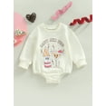 thumbnail image 2 of TSEXIEFOOFU Baby New Year Outfit, Long Sleeve Romper Cartoon Letter Print One-Piece Bodysuit, 2 of 9