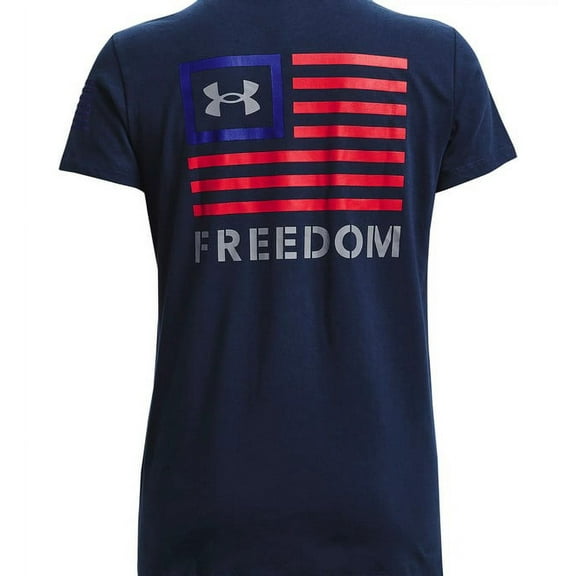 Under Armour 1370819408XL Freedom Banner Navy Size XL Womens T-Shirt