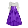 thumbnail image 1 of LOVZFMLL Costume Renaissance pour Femmes Robe Victorienne Médiévale Paysanne Manches à Volants Laçage Chemise Asymétrique Robe Maxi Tenue de Fête d'Halloween Cosplay, 1 of 4
