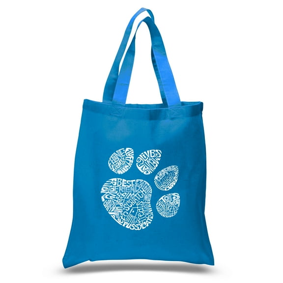 LA Pop Art Small Word Art Tote Bag - Cat Paw
