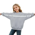 thumbnail image 2 of UQJfacai Girls Boys Valentines Shrits Letter Print Crewneck Sweatshirt Long Sleeve Fleece Pullover Tops Holiday Clothes 3-14 Years, 2 of 6