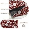 thumbnail image 6 of 6'x9' Area Rugs, Red White Floral Indoor Outdoor Area Rug for Living Room Bedroom, Farmhouse Retro Botanical Leaves Washable Bathroom Rugs Kitchen Floor Carpet Mats Home Decor Aesthetic, 6 of 8