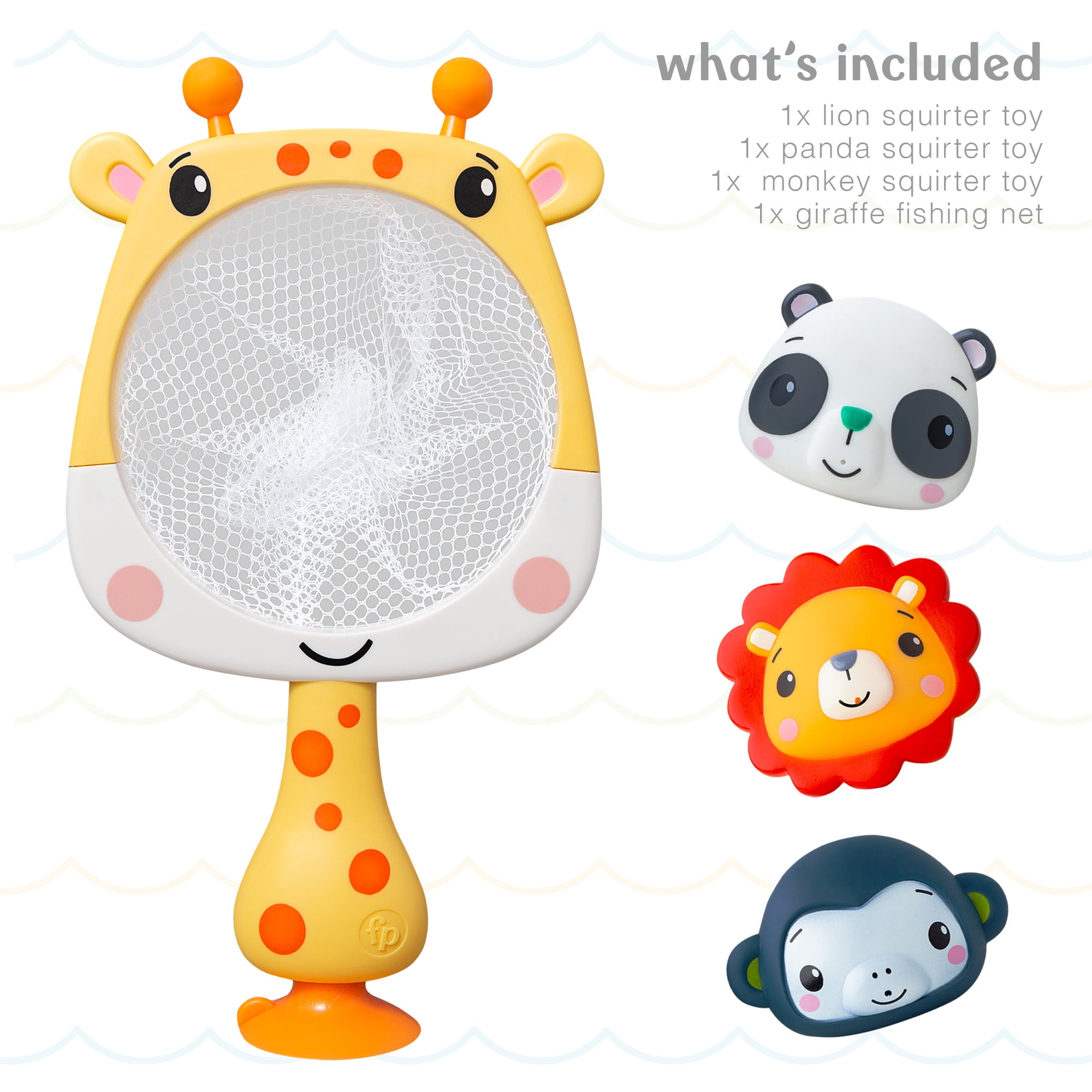 Fisher-Price 2-in-1 Fishing Net & Squirter Bath Toys for Toddlers