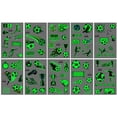 thumbnail image 2 of International Soccer Celebration Glow-in-the-Dark Football Temporary Tattoos, Eco-friendly Safe Adhesive Stickers for Sports Theme Party, Face Body Decals for Soccer Fans, Easy to Apply and Remove, 2 of 6