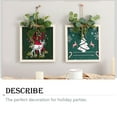 thumbnail image 3 of Injueey Decoración colgante de Navidad, pequeño adorno de vacaciones, artesanía de interesante, colgante de Navidad, colgantes para festivales, Kits de decoración para fiestas alce verde Injueey HA069390-02, 3 of 6