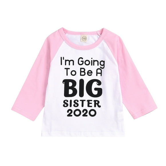 Toddler Kids Baby Girls Boys 2020 Newest T-Shirts Long Sleeve Tops Big Sisters Brothers Tees