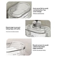 thumbnail image 4 of Soap Dish, Plastic Soap Dish, Soap Dish for Shower Detachable Drip Tray & Removable Hooks, Reusable Shower Soap Dish for Bathroom, Kitchen Living Room Clear, 4 of 4