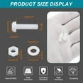 thumbnail image 2 of Uxcell 30 Ensembles M3x12mm Vis en Plastique Nylon Tête Ronde Boulons Phillips Écrous Hexagonaux Kit Assortiment de Rondelles, Fixations de Boulons à Filetage Complet pour Assemblage de Machine DIY, Blanc, 2 of 7