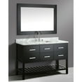 thumbnail image 2 of London 54-in. Single Bathroom Vanity Set with White Carrera Marble Top, 2 of 2