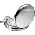 thumbnail image 5 of kitwin Vintage Pocket Watch Quartz Pocket Watch with Chain Classic Mechanical Movement Pocketwatch Smooth Silver Steel Men Watch Hand Winding Pocket Watch for Men Women Christmas Gift, 5 of 9