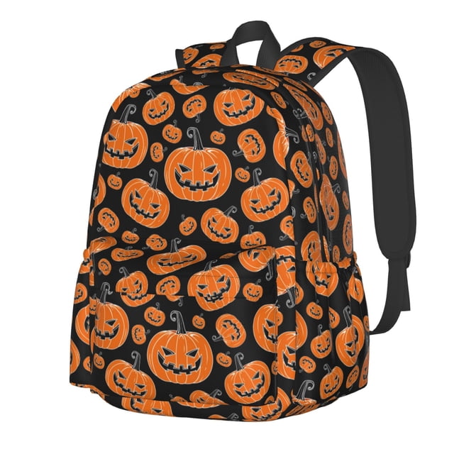 Disketp Halloween Pumpkins Mochila Escolar de Gran Capacidad y Peso Ligero, Mochila de Viaje Ideal para Escuela, Trabajo y Uso Diario, Cómoda y con Estilo