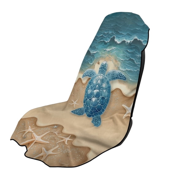 XYZCANDO Car Seat Towel Cover Soft Cars Seat Cover for Workout Travel, Car Seat Cover Towel Sweatproof, Turtle Print