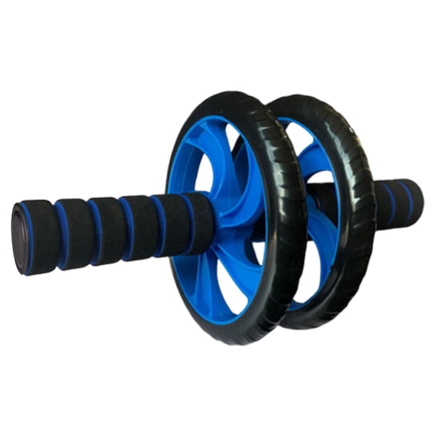 Equipo de fitness con ruedas AB Roller para hombres y mujeres, ideal para gimnasio en casa, ejercicios para fortalecer los músculos centrales. Azul