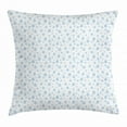 thumbnail image 1 of Rain Throw Pillow Cushion Cover, Repetitive Silhouette Raindrops Ornamented with Doodle Grids, Decorative Square Accent Pillow Case, 24 X 24 Inches, Baby Blue Cobalt Blue and White, by Ambesonne, 1 of 2