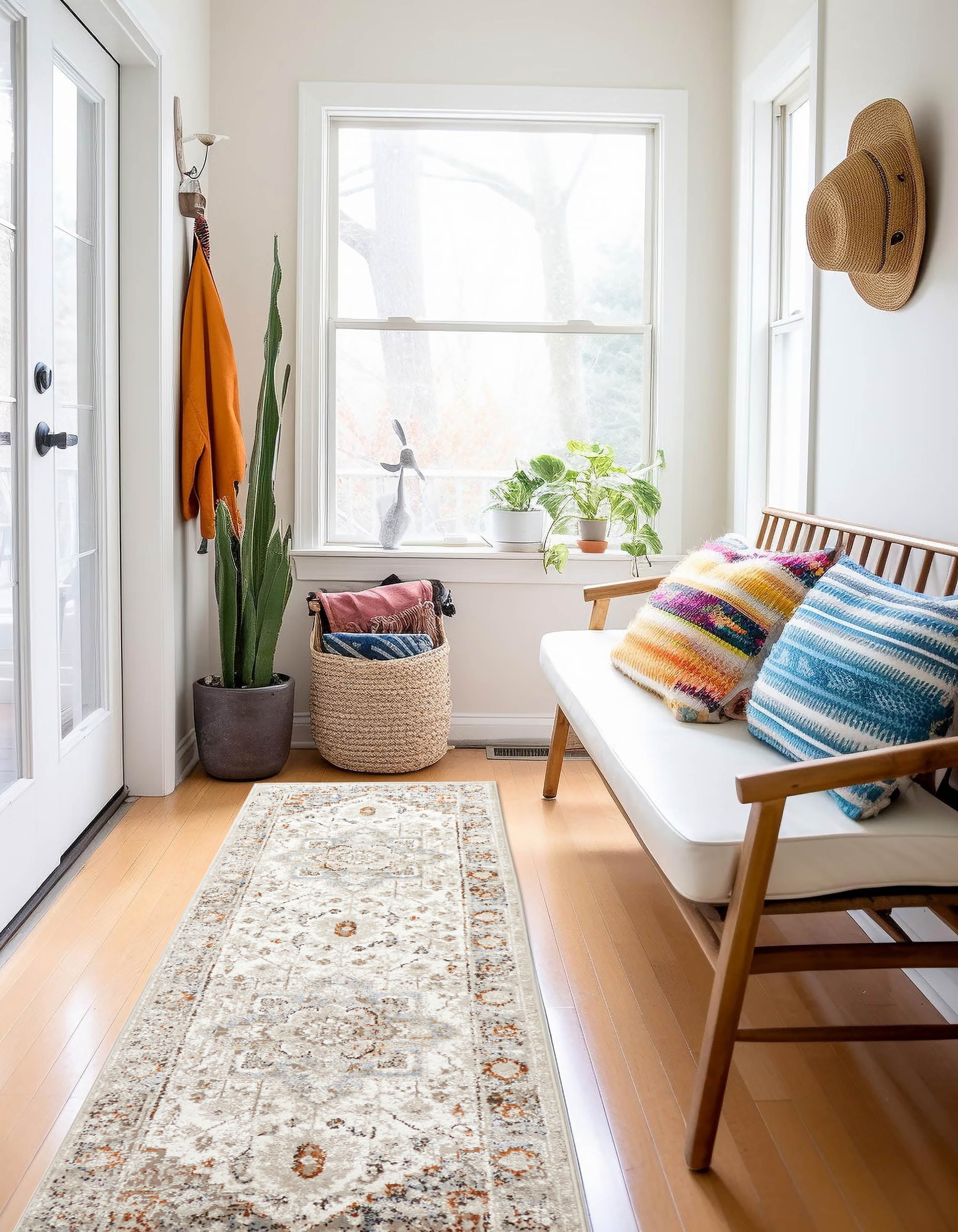 ECARPET Efes Traditional Area Rug for Living Room, Bedroom, Dining Room, Entrance