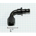 thumbnail image 2 of 10 Pieces Of BLACK AN6 6AN AN-6 90 Degree Push On/ Push Lock Hose End Fitting Adapter BLACK AN6 6AN AN-6 90 Degree Push On/ Push Lock Hose End Fitting Adapter, 2 of 6