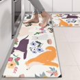 thumbnail image 2 of Kitchen Rugs Sets Of 2,Cartoon Dog and Flower Anti Fatigue Kitchen Mat Rugs Non Slip Washable,Decorative Kitchen Floor Mats for Kitchen,Sink,Laundry,17"X47", 2 of 5