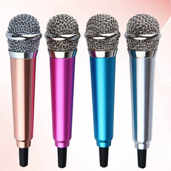 ELAYARD 4Pcs K Song Microphone Compatible with Phone Pc Laptop for Recording and Karaoke