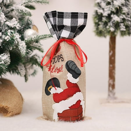 

LnjYIGJ Home Decor Christmas Table Decoration Christmas Holiday Table Wine Bottle Set Fall Decorations for Home
