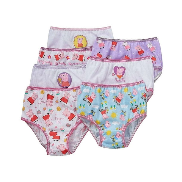 Peppa Pig Toddler Girls' Combed Cotton Character 7pk Panty