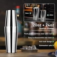 thumbnail image 3 of 15 Piece Cocktail Shaker Set, Boston Stainless Steel Bartender Kit with Acrylic Stand, Bartending Kit, Professional Bar Tool Set for Drink Mixing, Home, Bar, Party Acrylic, 3 of 5
