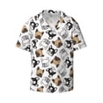 thumbnail image 5 of Picia French Bulldog3 Men's Linen Shirts Short Sleeve Cuban Beach Shirts Casual Shirts Button Down Shirt for Men Beach Summer Wedding Shirt-3X-Large, 5 of 7