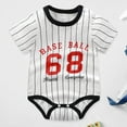 thumbnail image 2 of Caqnni Toddler Baby Boy Girls Clothes Outfits Short Summer Sleeve Letters Printed Shirt Elastic Shorts Sets Cartoon Print 2PC Summer Pjs Pajamas & Dailywear Set 12-18 Months,White, 2 of 4