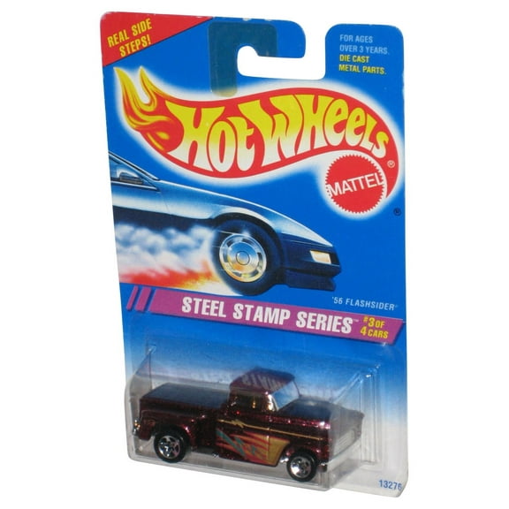 Hot Wheels Steel Stamp Series '56 Flashsider Red Toy Truck #3/4