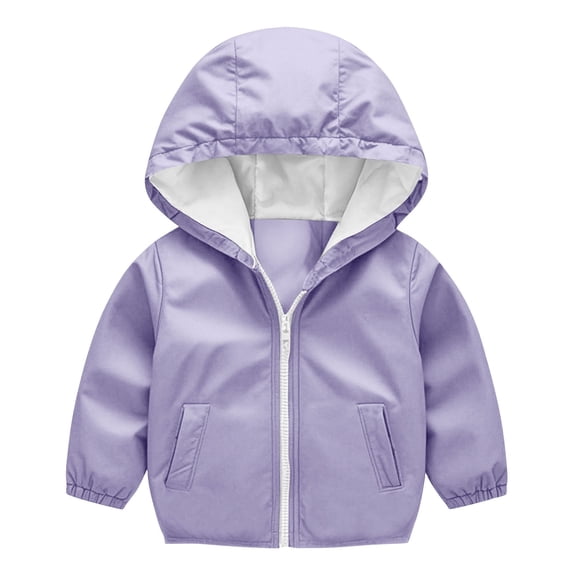 zbxnLI Toddler Baby Rain Coats Girls Boys Waterproof Jackets Lightweight Outerwear with Pockets