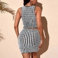 thumbnail image 5 of DHFJKG Womens 2 Piece Outfits Sleeveless Crew Neck Crop Tank Top Slim Fit Mini Bodycon Summer Sexy Skirt Sets Holiday Outfit, 5 of 7